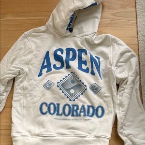 Madhappy White and Blue Aspen Colorado Sweater